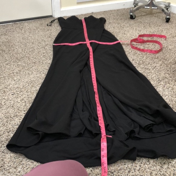 NWT La Femme Maxi Dress Size 6 Black Cut Out Caged Open Back - Picture 9 of 9